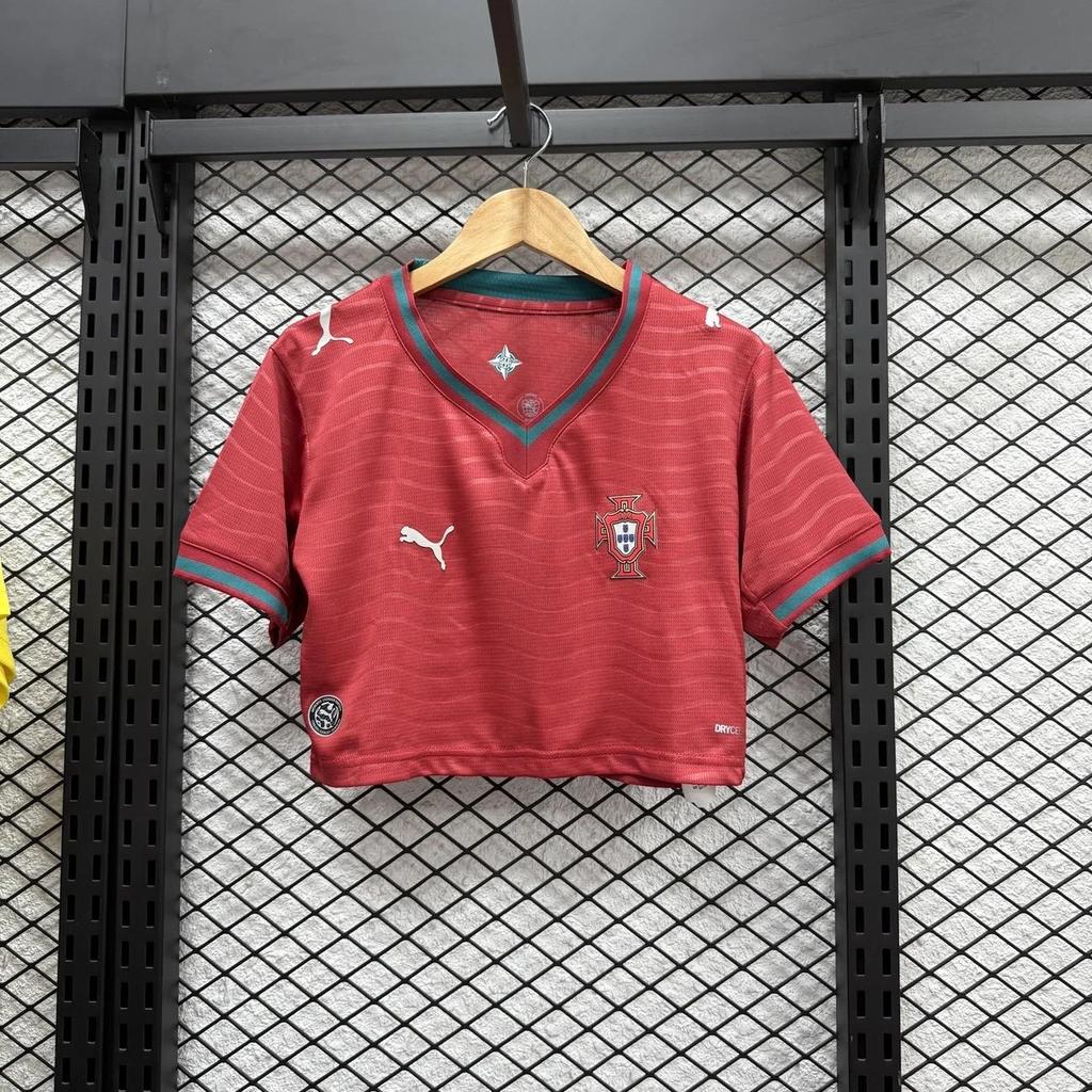 Maglia Mondiali 2026 Donna Versione Fan stesso stile Maglia Calcio, stile corto, crop top