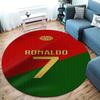 Cristiano Ronaldo Round Area Rug,Carpet Rug for Living Room Bedroom Sofa Playroom Decor,Non-slip Floor Mat