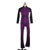 Kids Girls Figure Skating Outfit Set Jacket Pants Black Fleece Lined 20 Color Options Striped Design