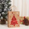 Christmas Kraft Paper Gift Bag Cartoon Santa Claus Snowman Candy Bags Packaging Pouches Party Home Decoration Supplies Wholesale