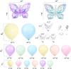 Macaron Colorful Butterfly Balloon Arch Background Arrangement Birthday Party Wedding Anniversary Mother'S Day Balloon Pack