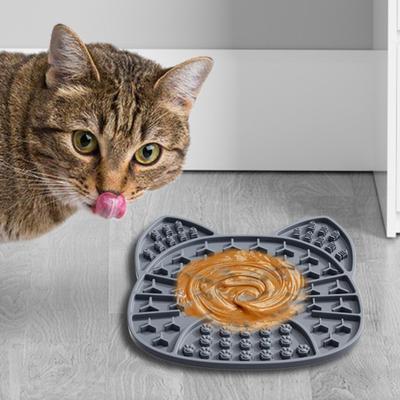 Silicone Dog Lick Mat with Suction Cup Peanut Butter Licking Mat