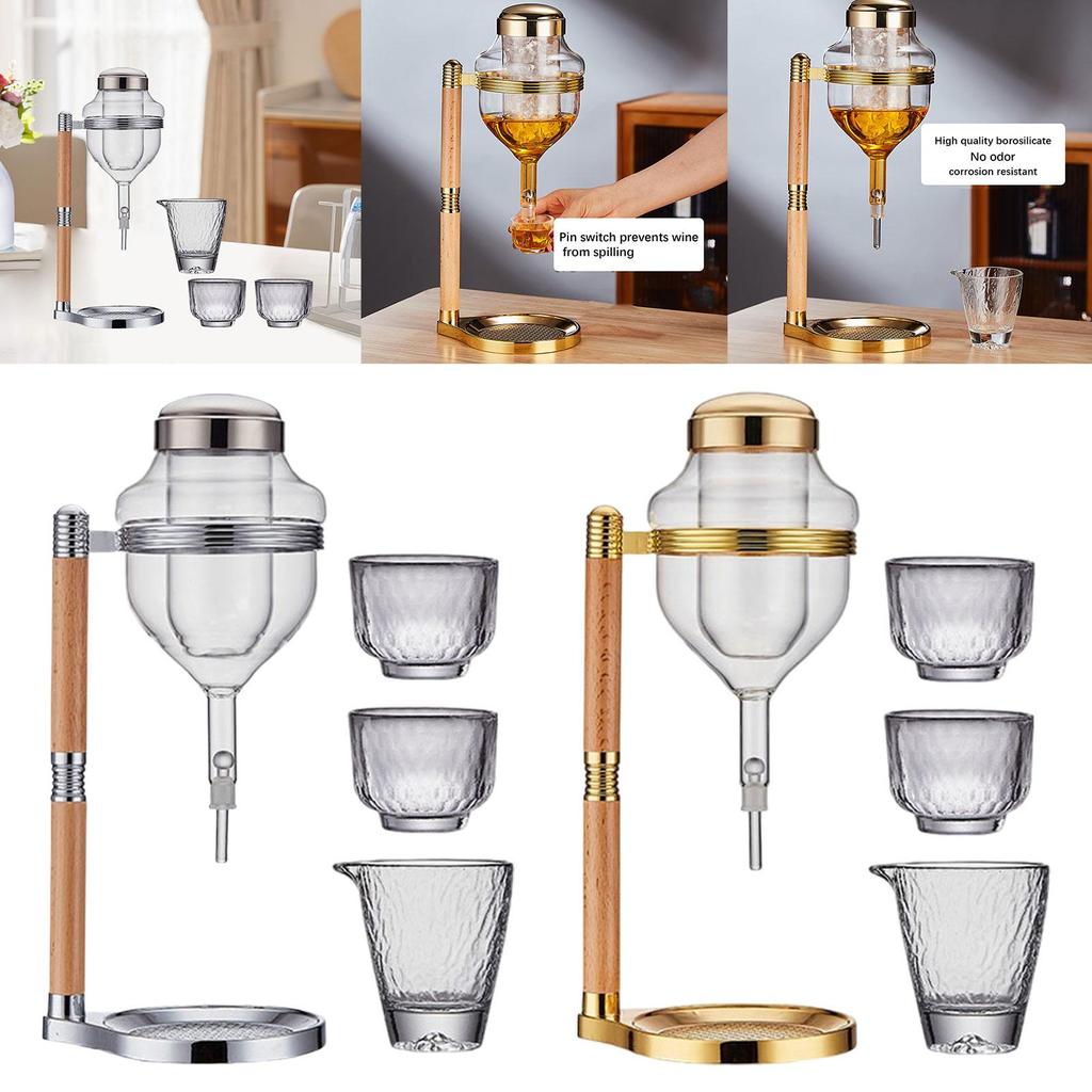 Decanter And Cup Set, Pot Dispenser for Cold Sake