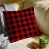 Cushion Cover Washed Linen Soft Breathable Decorative Case for Sofa Home Pillow Cover Nordic Scottish Pattern Tartan