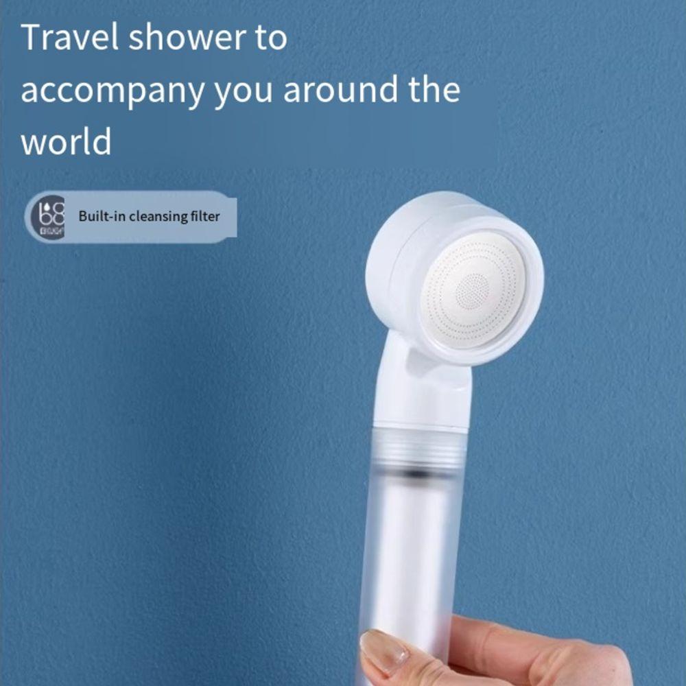 

ABS Filter Shower Head Adjustable High Pressure Shower Trip Water Saving Shower Bathroom Style A белый