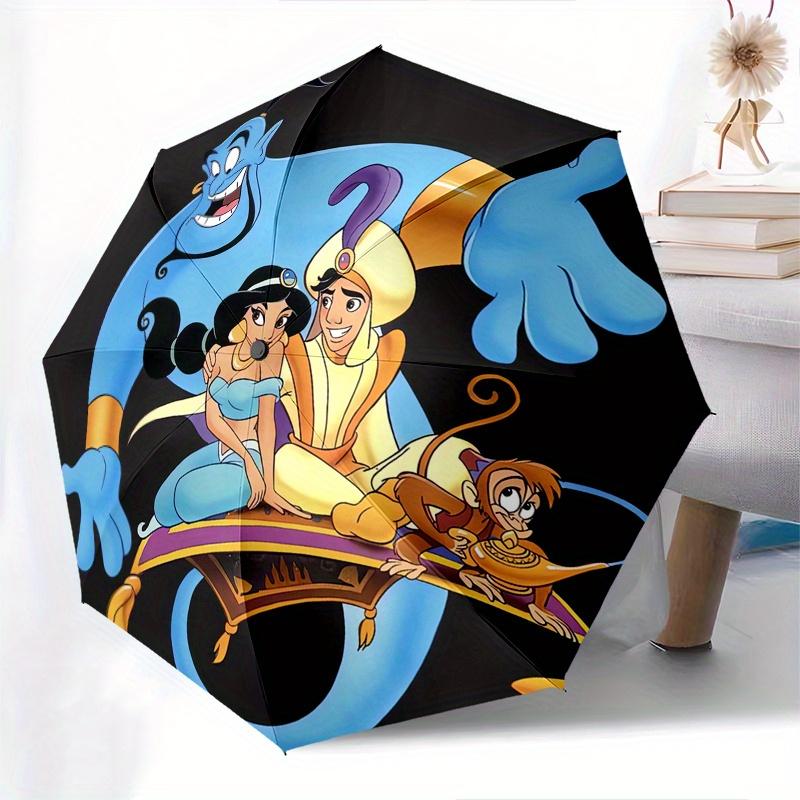 Genie,Aladdin Automatic Umbrella - Tri-fold Portable Umbrella, Best Holiday Gift for Men and Women, Durable Iron Frame, Playful Design, Stur