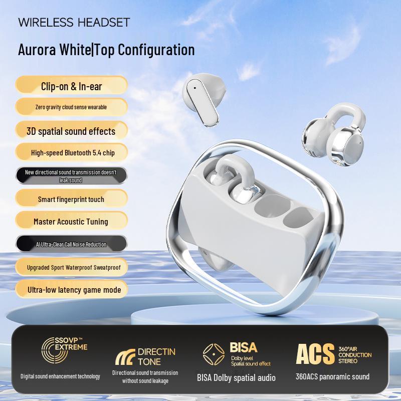 2026 Q9 Rotating Dual Wireless Clip-on Bluetooth Headphones