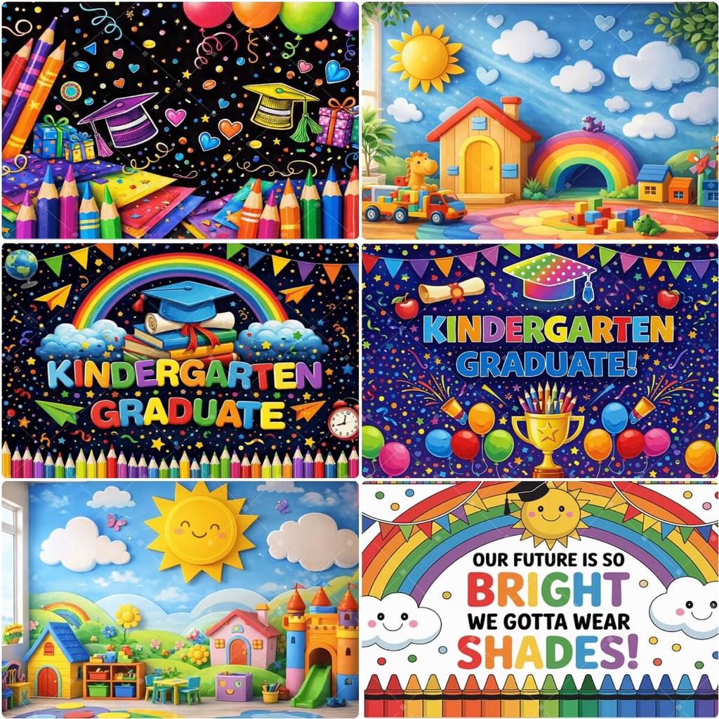 Kindergarten Graduation Photo Fund, Preschool Graduation Celebration Banner for Children, Children's Graduation Photo Decoration.