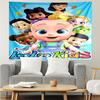 CoComelon Print Tapestry, Backdrop, Easy Setup, Ideal for Bedroom, Office & Living Room, with Aesthetic Wall Hanging Decor.