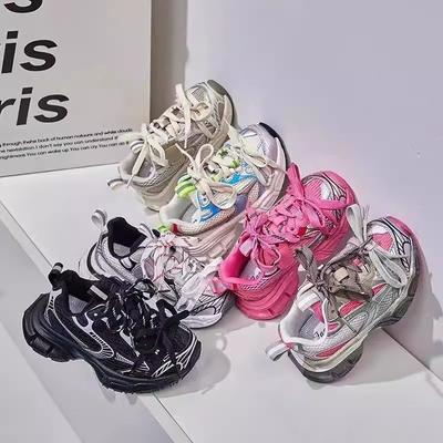 Koreanische Kinder-Dad-Schuhe mit breiter Sohle und dicker Sohle, Frühjahr 2025 neu, Jungen-Sportschuhe, Mädchen-Laufschuhe, Trendmarke