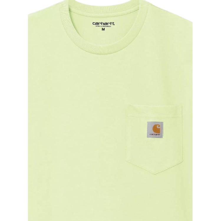 Carhartt WIP Logo Patch Pocket Short Sleeve T-Shirt Men Tops Green I030434-2P6-XX