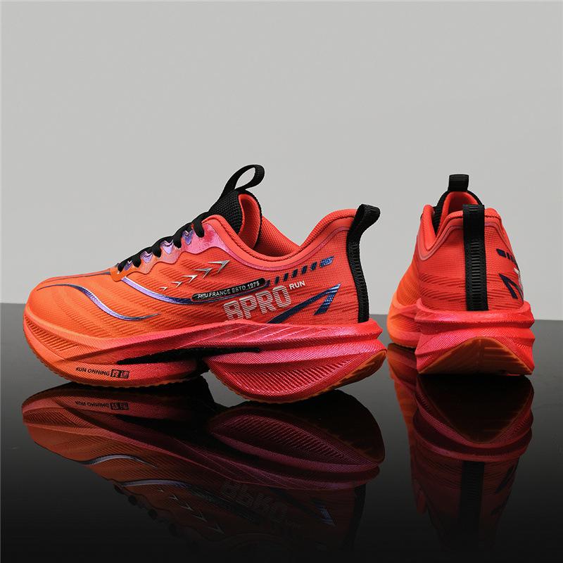 

Guochao youth professional carbon plate shock absorption racing running shoes men s real explosive soft-soled wear-resistant and non-slip shoes 44