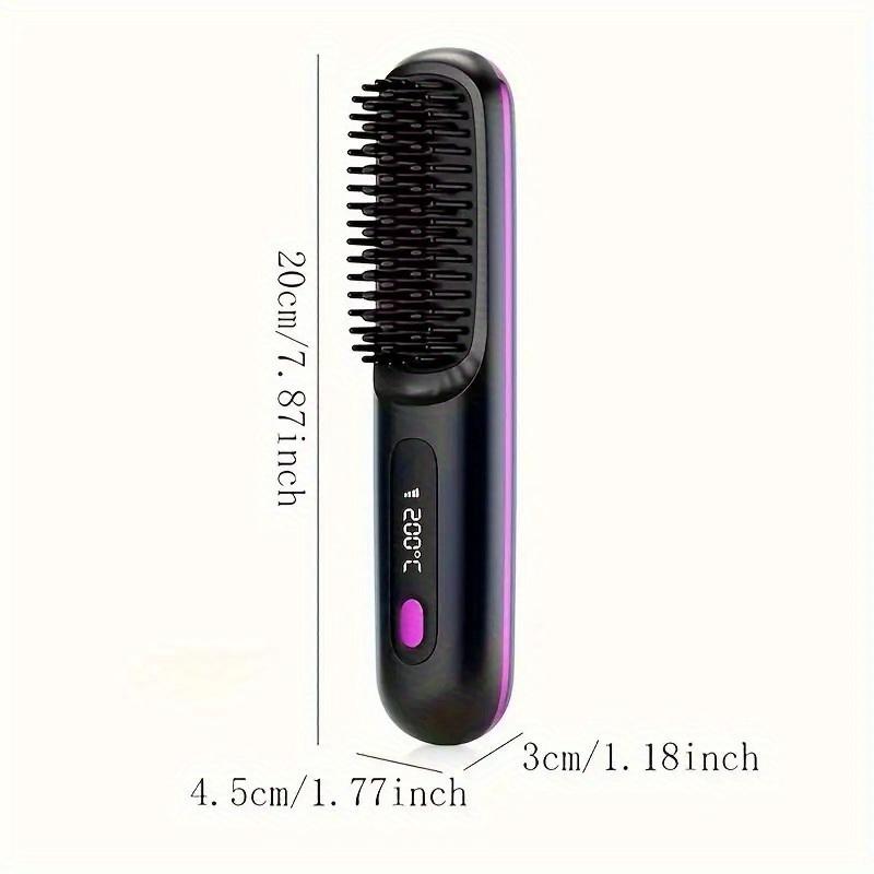 Portable Wireless Hair Straightener USB Rechargeable Fast Heating 3-Speed Temperature Control And Anti-Scalding