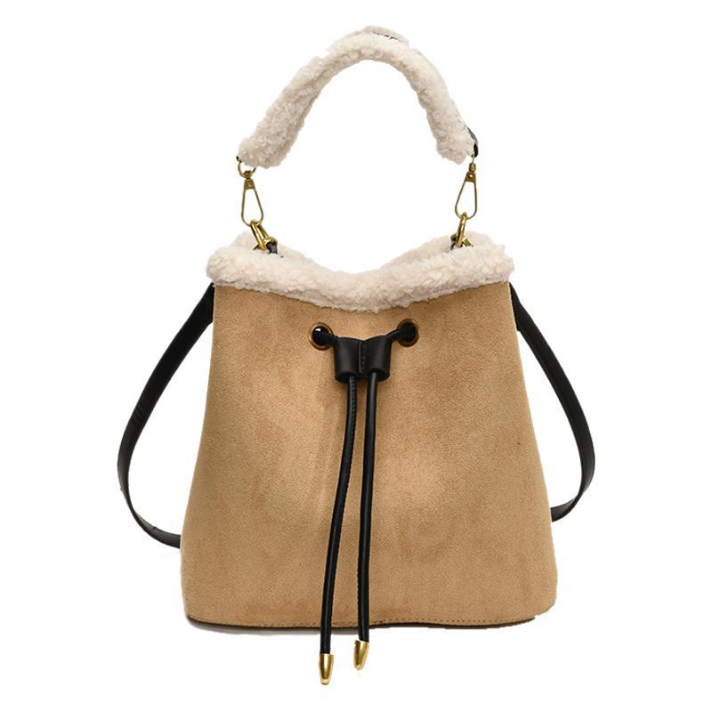 Niche design 2025 new retro bucket large capacity Mao Mao single room oblique span commuting casual versatile bag