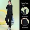Women's Quick-Dry Slimming Sports Suit: Long Sleeve, Loose Fit for Running & Fitness