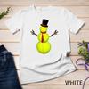 Tennis Ball Snowman Gift Youth Rackets Course League Court Unisex T-shirt