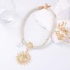 European and American Personality Trend Party Exaggerated Necklace Vacation Beach Marine Alloy Sun Pendant Women's Fashion Accessories