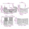 Garden Sofa Set 10 Pcs Grey and Dark Grey Poly Rattan