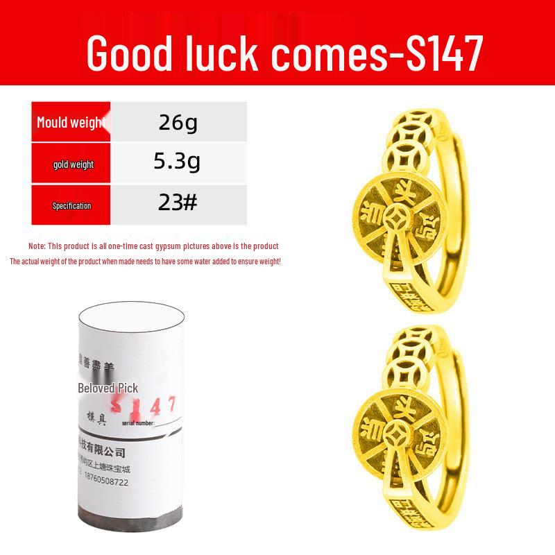 Lucky Turn Rotatable Fortune Ring - Wealth Attracting Copper Coin Band