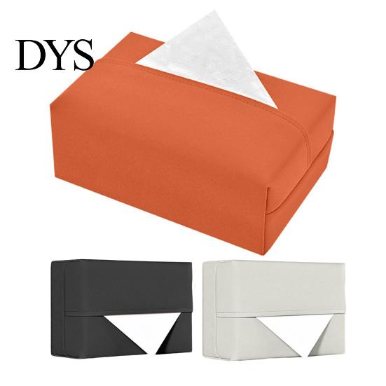 Magnetic Tissue Holder Car Box Leather Flexible Installation Dispenser for Seat Back Center Console Sun Visor Universal Accessories Accessory