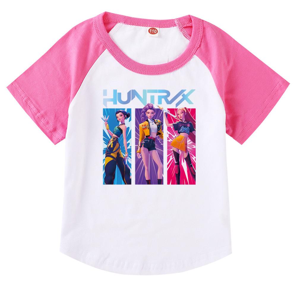 

Детская футболка для девочек с аниме-мультяшным принтом Руми Мира Зои, пэчворк, короткий рукав, 100% хлопок 170cm розы красного