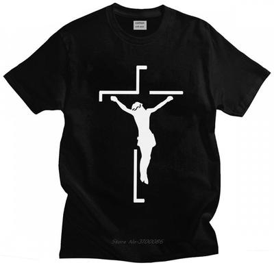 Jesus Cross Tshirt Men Pure Cotton T Shirt Christian Religious Faith Tee Tops Oneck Short Sleeved Fashion Tshirt Clothing Gift