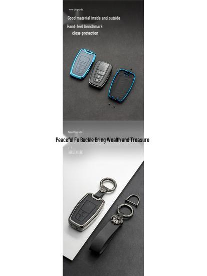 Full-Cover Metal Key Case for Toyota Corolla, RAV4, Rongfang, Wilanda, Levin, Camry