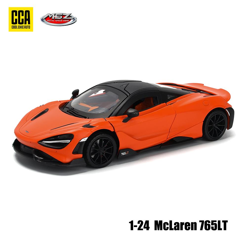 CCA MSZ 1: 24 McLaren 765LT alloy car die-casting model dynamic sound and light toy series collection gift