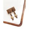 Forest Grass & Trees Wooden Woven Earrings: Ethnic Retro Hollow-Out Ear Jewelry for Women
