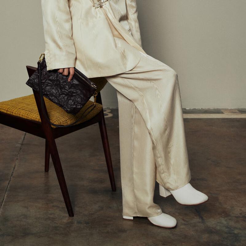 LESS 2024 Autumn Mulberry Silk Straight-Leg Trousers