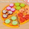 Kids Wooden Kitchen Toy Pretends Play Cutting Pizza Game Simulation Make Cookies Dessert Food Creative Education Toys Girls Gift
