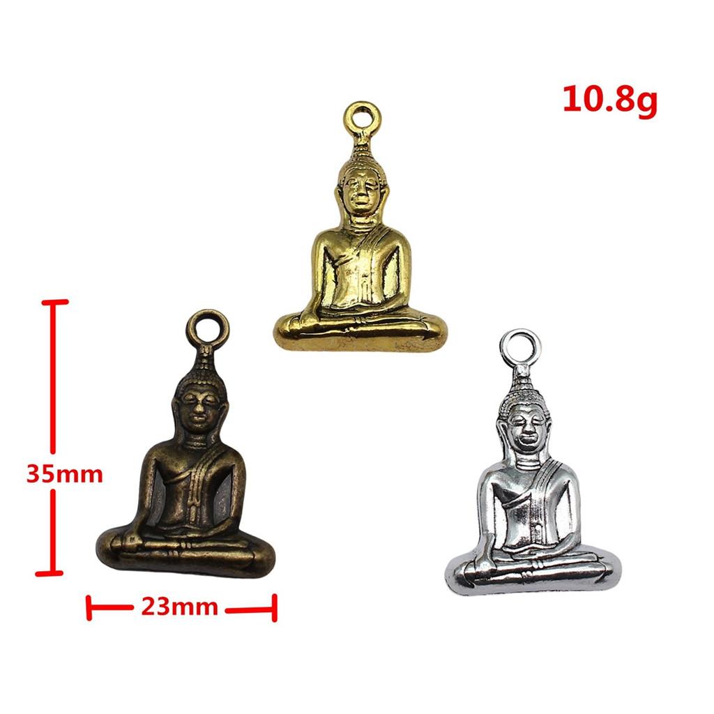Buddha Statues Charms Multi Color Alloy Pendants For Spiritual Zen Jewelry Making