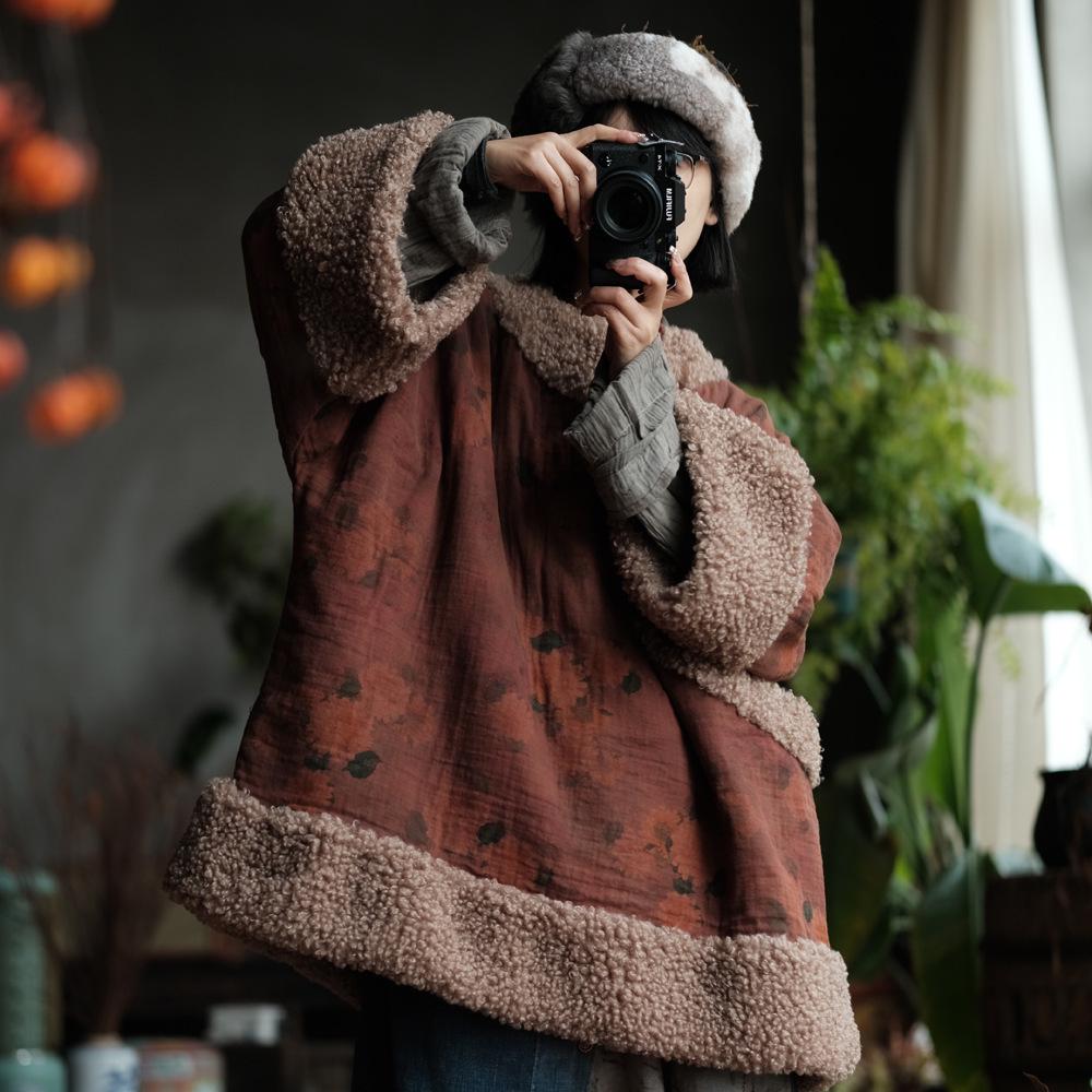 Original Women's Retro Lambswool Loose Cotton Jacket - Winter High-End Outerwear