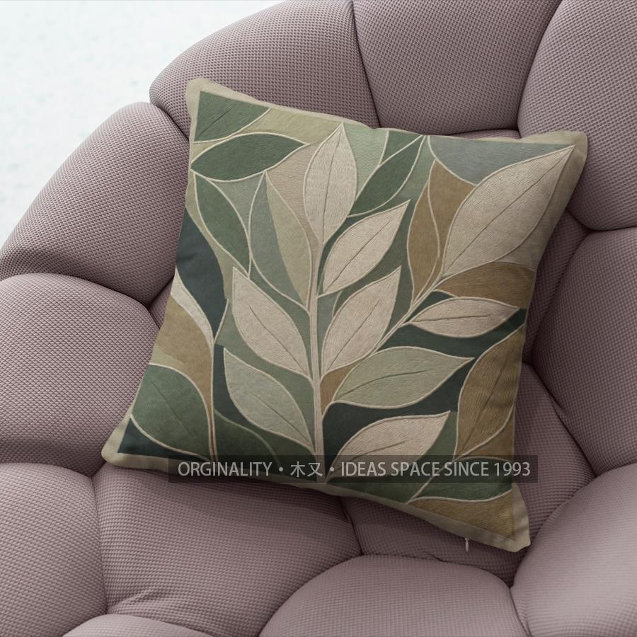 Boho Tropical Leaf Print Square Throw Pillow Covers Pattern Cushion Cover Suitable For Sofa Bedroom Car Pillow Cover