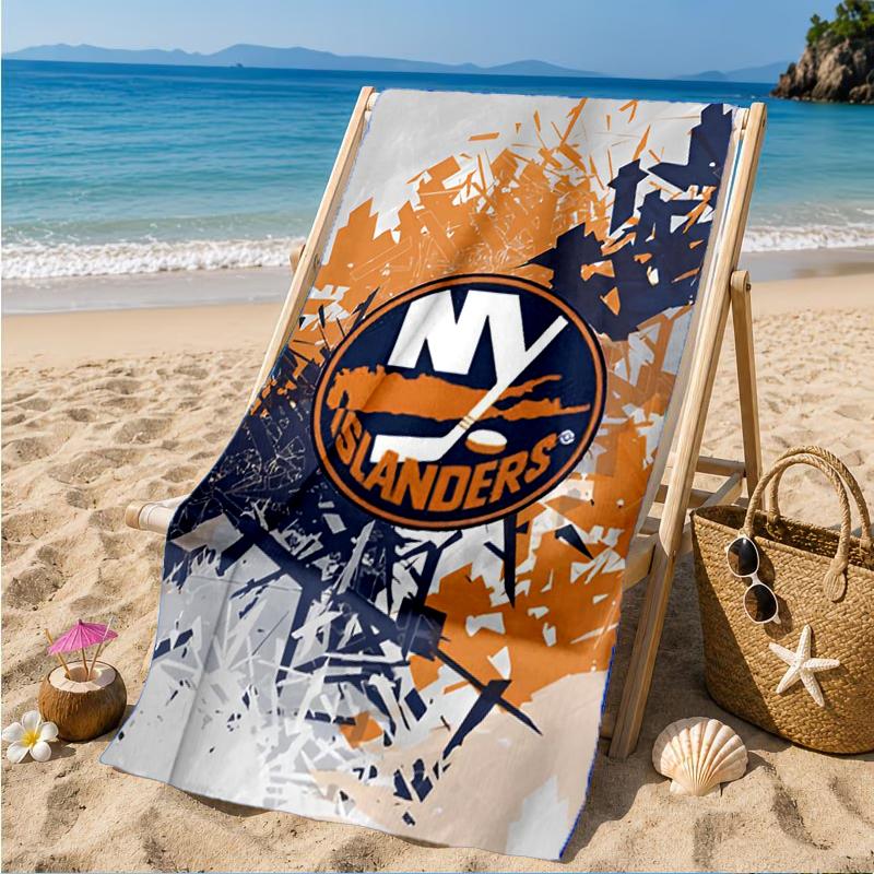 Ny Islanders Pride Strandtuch, Superweiche Mikrofaser, Perfektes Geschenk für Sie/Ihn, Geburtstag, für Pool, Strand, Reisen, Dekoration Strandparty