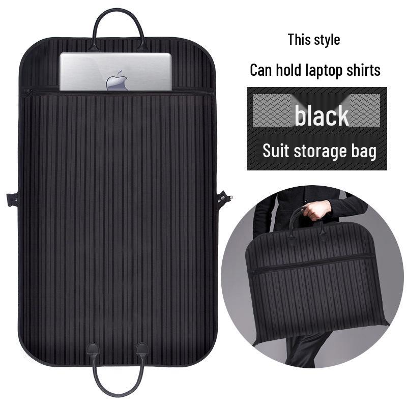 High-Quality Striped Suit Bag for Travel & Business чёрный