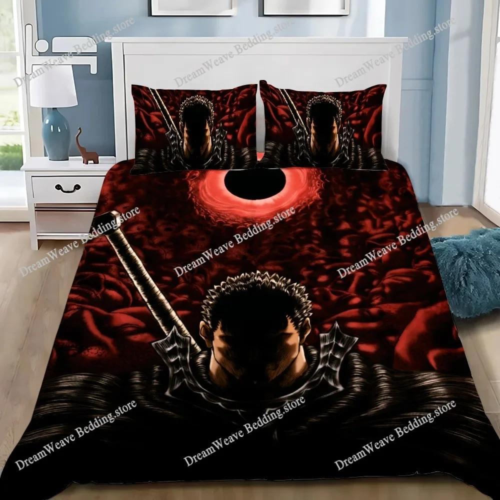 Anime Berserk Duvet Cover Pillowcase Bedding Set Adult Boy Girl Bedroom Decoration Children Gift Single Double Large Size