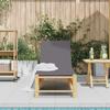 Sun Lounger with Cushion 55 X 199 X 30 Cm Bamboo