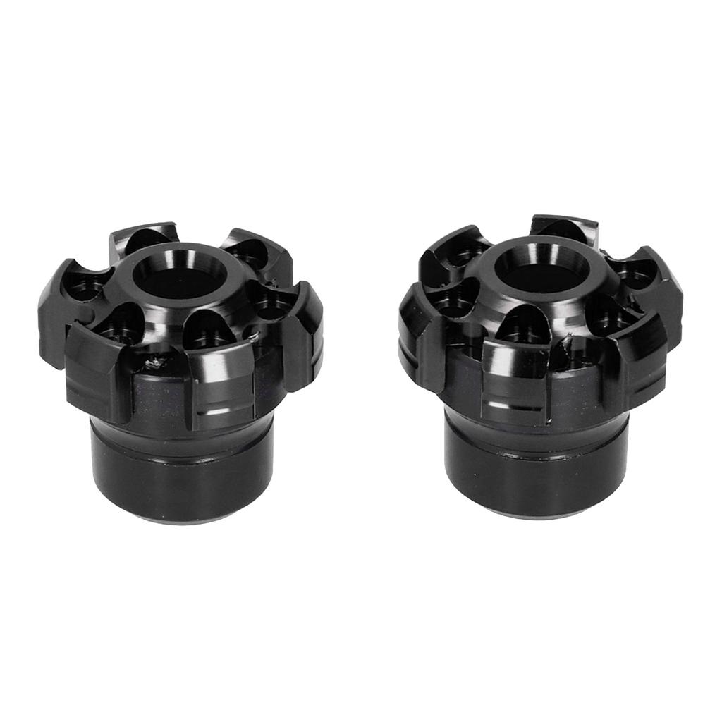 2PCS Wheel Fork Frame Sliders Crash Protection CNC Aluminium Alloy Universal for Motorcycles BikesBlack