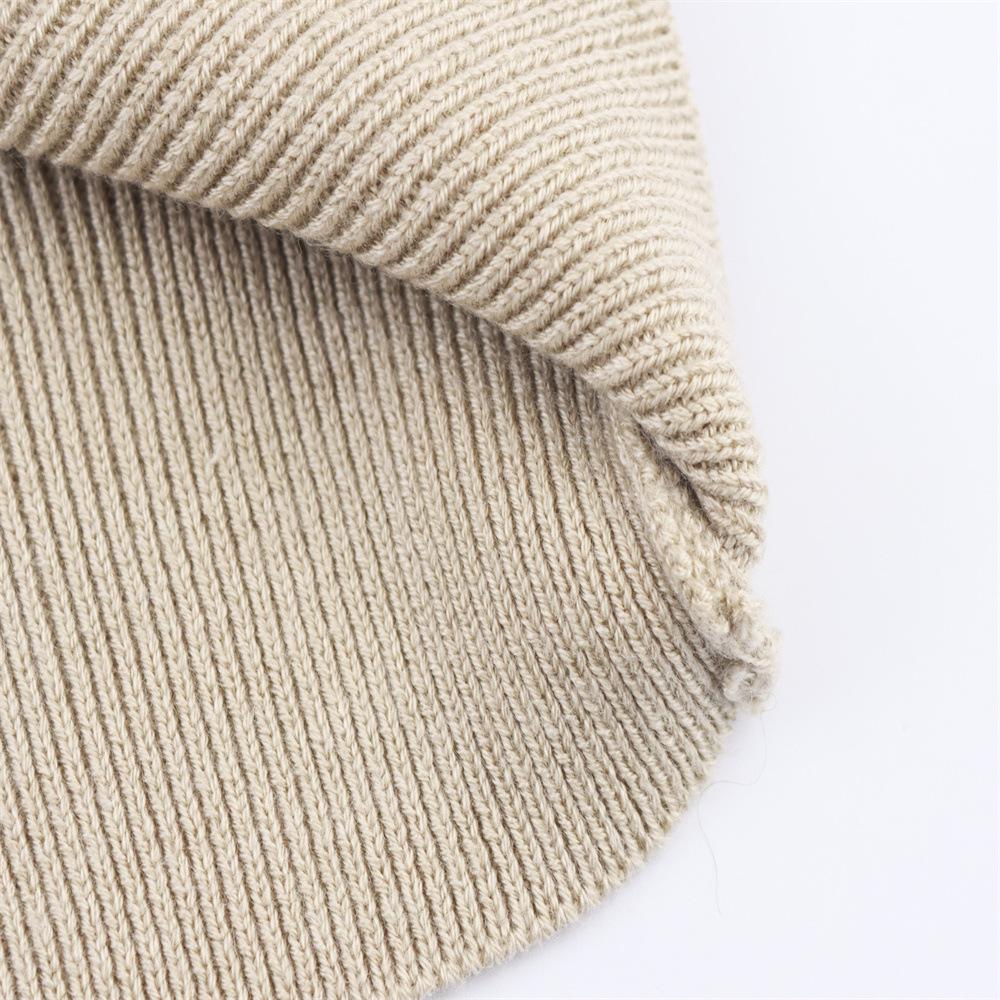 Autumn Women's Fashion Versatile Button-Decor Detachable Knit Pullover Sweater
