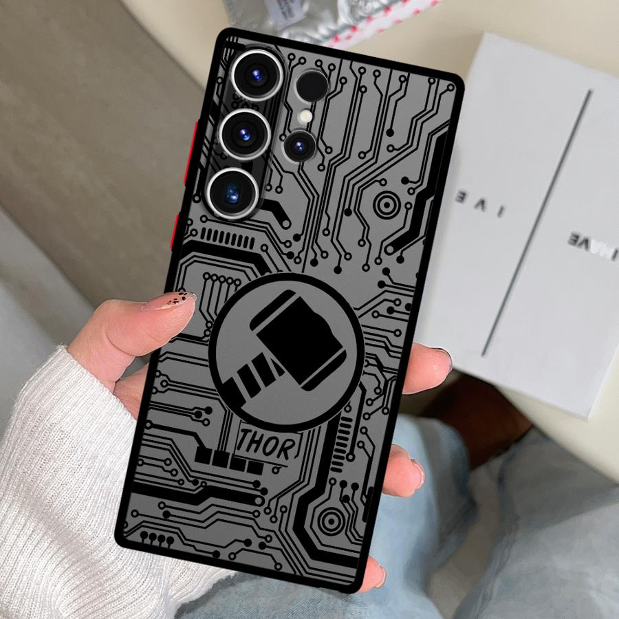 Case for Samsung Galaxy S26 S23 FE S22 S21 S25 Ultra Note 20 10+ S24 Plus S20 Funda Phone Cover Marvel Cool Hero Logo