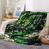 Green Dragon Clouds Blanket Camping Trip Soft And Comfortable Sheet Bedroom Machine Washable