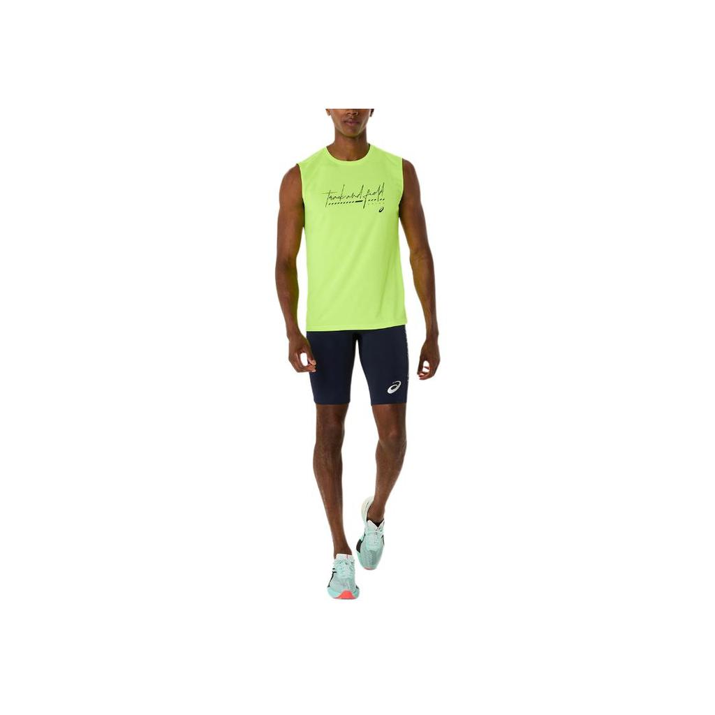 Asics Letter Round Neck Sleeveless Vest Men Tops Yellow 2091A743-751