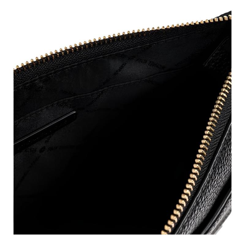 Michael Kors Jet Set Logo Classic Adjustable Detachable Shoulder Strap Calfskin Shoulder Bag Women's Black