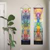 Seven Chakra Tapestry Vertical Wall Hanging Tree of Life Tapestry Tassel Yoga Meditation Tapestry for Bedroom Living Decoration