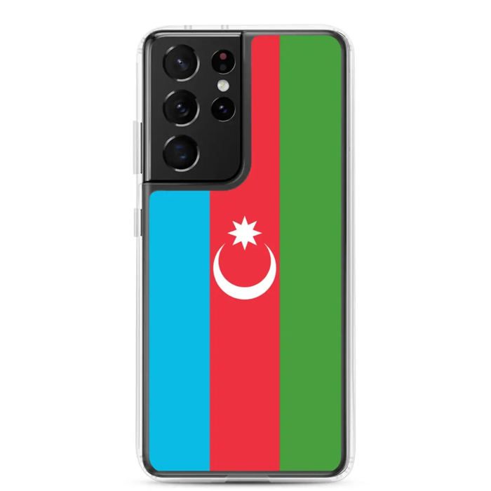 Coque Téléphone – Samsung – Galaxy S21 – Drapeau Azerbaïdjan – Souple – Multicolore