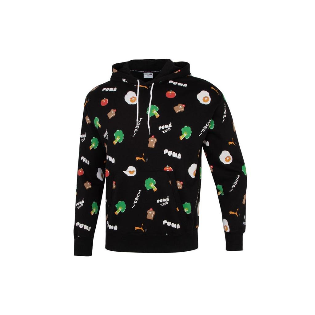 Puma Sport desene animate imprimeu respirabil alergare casual pulover hanorac bărbați topuri negru 533200-01