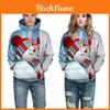 Cozy Men Xmas Hoodie Christmas Snowman Print Sweatshirt Soft Long Sleeves Top