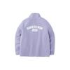 Anta Solid Color Embroidered Logo Double Pocket Zipper Stand Collar Fleece Jacket Women Jackets Purple 162248727-1