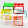 Aquarium Mini Fish Tank Reptile Pet Led Light Box Stackable Aquarium Cylinder Landscape Seaweed For Home Office Decoration